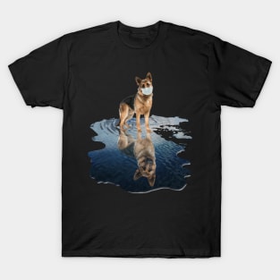 German Shepherd Dogs Lover - German Shepherd Face Mask Funny - German Shepherd T-Shirt T-Shirt